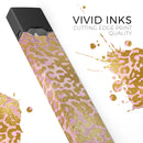 Gold Flaked Animal Pink - Premium Decal Protective Skin-Wrap Sticker compatible with the Juul Labs vaping device