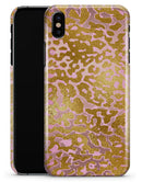 Gold Flaked Animal Pink - iPhone X Clipit Case