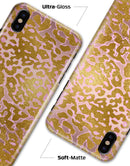 Gold Flaked Animal Pink - iPhone X Clipit Case