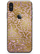 Gold Flaked Animal Pink - iPhone X Skin-Kit