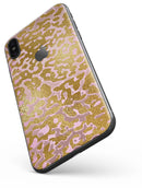 Gold Flaked Animal Pink - iPhone X Skin-Kit