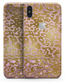 Gold Flaked Animal Pink - iPhone X Skin-Kit