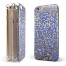 Gold Flaked Animal Purple iPhone 6/6s or 6/6s Plus 2-Piece Hybrid INK-Fuzed Case