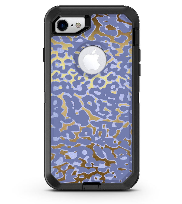 Gold Flaked Animal Purple 2 - iPhone 7 or 8 OtterBox Case & Skin Kits