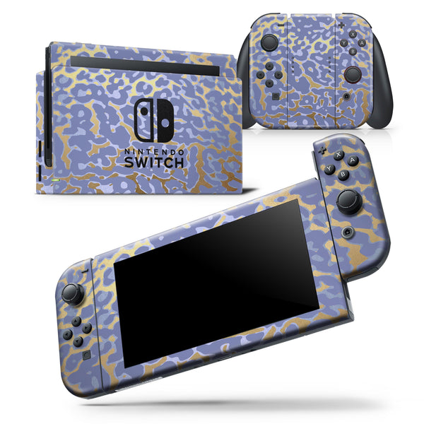 Gold Flaked Animal Purple - Skin Wrap Decal for Nintendo Switch Lite Console & Dock - 3DS XL - 2DS - Pro - DSi - Wii - Joy-Con Gaming Controller