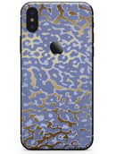 Gold Flaked Animal Purple - iPhone X Skin-Kit