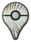 Gold Flaked Animal blue Zebra 2 Pokémon GO Plus Vinyl Protective Decal Skin Kit
