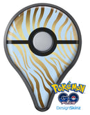 Gold Flaked Animal blue Zebra 2 Pokémon GO Plus Vinyl Protective Decal Skin Kit