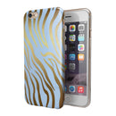 Gold Flaked Animal blue Zebra 2 iPhone 6/6s or 6/6s Plus 2-Piece Hybrid INK-Fuzed Case