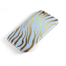 Gold Flaked Animal blue Zebra 2 iPhone 6/6s or 6/6s Plus 2-Piece Hybrid INK-Fuzed Case