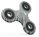 Gold Flaked Animal blue Zebra 2 Full-Body Fidget Spinner Skin-Kit
