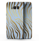 Gold Flaked Animal blue Zebra 2 - Samsung Galaxy S8 Full-Body Skin Kit