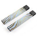 Gold Flaked Animal blue Zebra 2 - Premium Decal Protective Skin-Wrap Sticker compatible with the Juul Labs vaping device