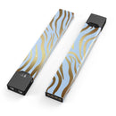 Gold Flaked Animal blue Zebra 2 - Premium Decal Protective Skin-Wrap Sticker compatible with the Juul Labs vaping device