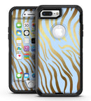 Gold Flaked Animal blue Zebra 2 - iPhone 7 Plus/8 Plus OtterBox Case & Skin Kits