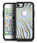 Gold Flaked Animal blue Zebra 2 - iPhone 7 or 8 OtterBox Case & Skin Kits