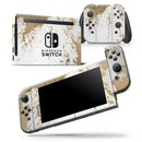 Gold Foiled Marble v1 - Vinyl Skin Wrap for Nintendo Switch 2, OLED, Lite, Pro Controller, Wii & Classic Handhelds