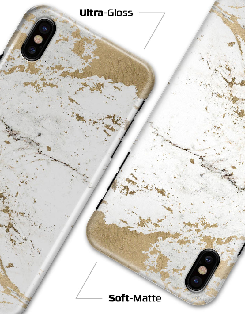 Gold Foiled Marble v1 - iPhone X Clipit Case