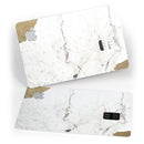 Gold Foiled Marble v2 - Premium Protective Decal Skin-Kit for the Apple Credit Card