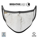 Gold Foiled Marble v2 - Made in USA Mouth Cover Unisex Anti-Dust Cotton Blend Reusable & Washable Face Mask with Adjustable Sizing for Adult or Child