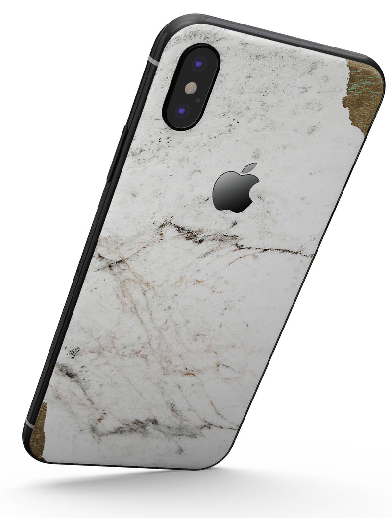 Gold Foiled Marble v2 - iPhone X Skin-Kit