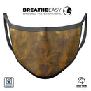 Gold Foiled V1 - Made in USA Mouth Cover Unisex Anti-Dust Cotton Blend Reusable & Washable Face Mask with Adjustable Sizing for Adult or Child