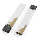 Gold Foiled White v1 - Premium Decal Protective Skin-Wrap Sticker compatible with the Juul Labs vaping device