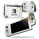Gold Foiled White v1 - Vinyl Skin Wrap for Nintendo Switch 2, OLED, Lite, Pro Controller, Wii & Classic Handhelds
