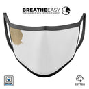 Gold Foiled White v2 - Made in USA Mouth Cover Unisex Anti-Dust Cotton Blend Reusable & Washable Face Mask with Adjustable Sizing for Adult or Child