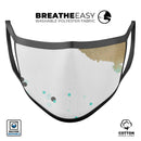 Gold Foiled White v3 - Made in USA Mouth Cover Unisex Anti-Dust Cotton Blend Reusable & Washable Face Mask with Adjustable Sizing for Adult or Child