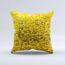 Gold Glimmer Ink-Fuzed Decorative Throw Pillow