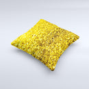 Gold Glimmer Ink-Fuzed Decorative Throw Pillow