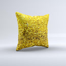 Gold Glimmer Ink-Fuzed Decorative Throw Pillow