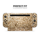 Gold Glimmer V2 // Skin Decal Wrap Kit for Nintendo Switch Console & Dock, Joy-Cons, Pro Controller, Lite, 3DS XL, 2DS XL, DSi, or Wii - Vinyl Skin Wrap for Nintendo Switch 2, OLED, Lite, Pro Controller, Wii & Classic Handhelds