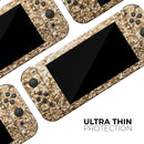 Gold Glimmer V2 // Skin Decal Wrap Kit for Nintendo Switch Console & Dock, Joy-Cons, Pro Controller, Lite, 3DS XL, 2DS XL, DSi, or Wii - Vinyl Skin Wrap for Nintendo Switch 2, OLED, Lite, Pro Controller, Wii & Classic Handhelds