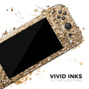 Gold Glimmer V2 // Skin Decal Wrap Kit for Nintendo Switch Console & Dock, Joy-Cons, Pro Controller, Lite, 3DS XL, 2DS XL, DSi, or Wii - Vinyl Skin Wrap for Nintendo Switch 2, OLED, Lite, Pro Controller, Wii & Classic Handhelds