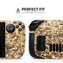 Gold Glimmer V2 // Vinyl Skin Wrap for Steam Deck OLED & Steam Deck (LCD) — Soft Matte or Ultra Gloss