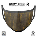 Gold Icicles over Dark Fog - Made in USA Mouth Cover Unisex Anti-Dust Cotton Blend Reusable & Washable Face Mask with Adjustable Sizing for Adult or Child