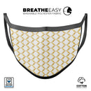 Gold Morocan v3 - Made in USA Mouth Cover Unisex Anti-Dust Cotton Blend Reusable & Washable Face Mask with Adjustable Sizing for Adult or Child