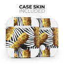 Gold Pineapple Express - Full Body Skin Decal Wrap Kit for the Wireless Bluetooth Apple Airpods Pro, AirPods Gen 1 or Gen 2 with Wireless Charging