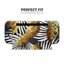 Gold Pineapple Express // Skin Decal Wrap Kit for Nintendo Switch Console & Dock, Joy-Cons, Pro Controller, Lite, 3DS XL, 2DS XL, DSi, or Wii - Vinyl Skin Wrap for Nintendo Switch 2, OLED, Lite, Pro Controller, Wii & Classic Handhelds