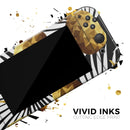 Gold Pineapple Express // Skin Decal Wrap Kit for Nintendo Switch Console & Dock, Joy-Cons, Pro Controller, Lite, 3DS XL, 2DS XL, DSi, or Wii - Vinyl Skin Wrap for Nintendo Switch 2, OLED, Lite, Pro Controller, Wii & Classic Handhelds