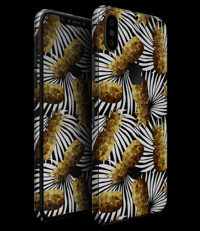 Gold Pineapple Express - iPhone XS MAX, XS/X, 8/8+, 7/7+, 5/5S/SE Skin-Kit (All iPhones Available)
