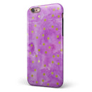 Gold Polka Dots Over Grungy Pink Surface iPhone 6/6s or 6/6s Plus 2-Piece Hybrid INK-Fuzed Case
