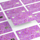 Gold Polka Dots Over Grungy Pink Surface - Premium Protective Decal Skin-Kit for the Apple Credit Card