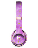 Gold Polka Dots Over Grungy Pink Surface Full-Body Skin Kit for the Beats by Dre Solo 3 Wireless Headphones