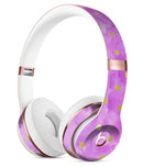 Gold Polka Dots Over Grungy Pink Surface Full-Body Skin Kit for the Beats by Dre Solo 3 Wireless Headphones