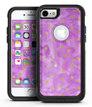 Gold Polka Dots Over Grungy Pink Surface - iPhone 7 or 8 OtterBox Case & Skin Kits