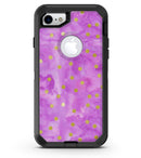 Gold Polka Dots Over Grungy Pink Surface - iPhone 7 or 8 OtterBox Case & Skin Kits