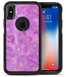 Gold Polka Dots Over Grungy Pink Surface - iPhone X OtterBox Case & Skin Kits